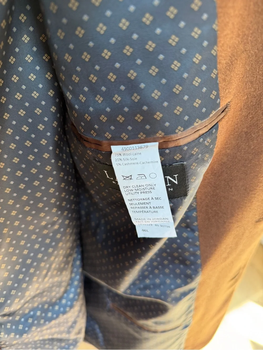 Lauren Ralph Lauren Brown Blazer Coat Two-Button
